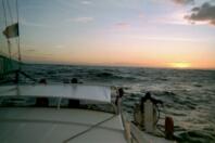 Couché de soleil sur la mer des Caraibes